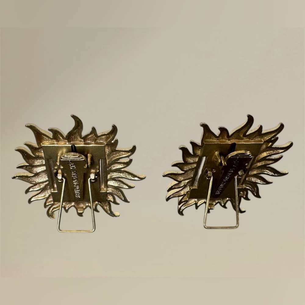 🛍️SALE🛍️Jay Strongwater Neiman Marcus Mini Sunburst w/ Crystals Photo Frames SET - Picture 3 of 6